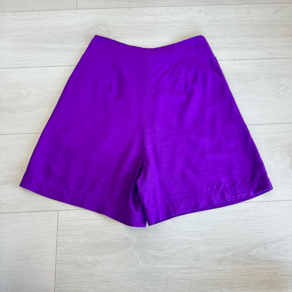 Maison Scotch Para Dise Violet Clean Cut Smart Airy High Waisted Shorts Sz XS - Picture 3 of 11
